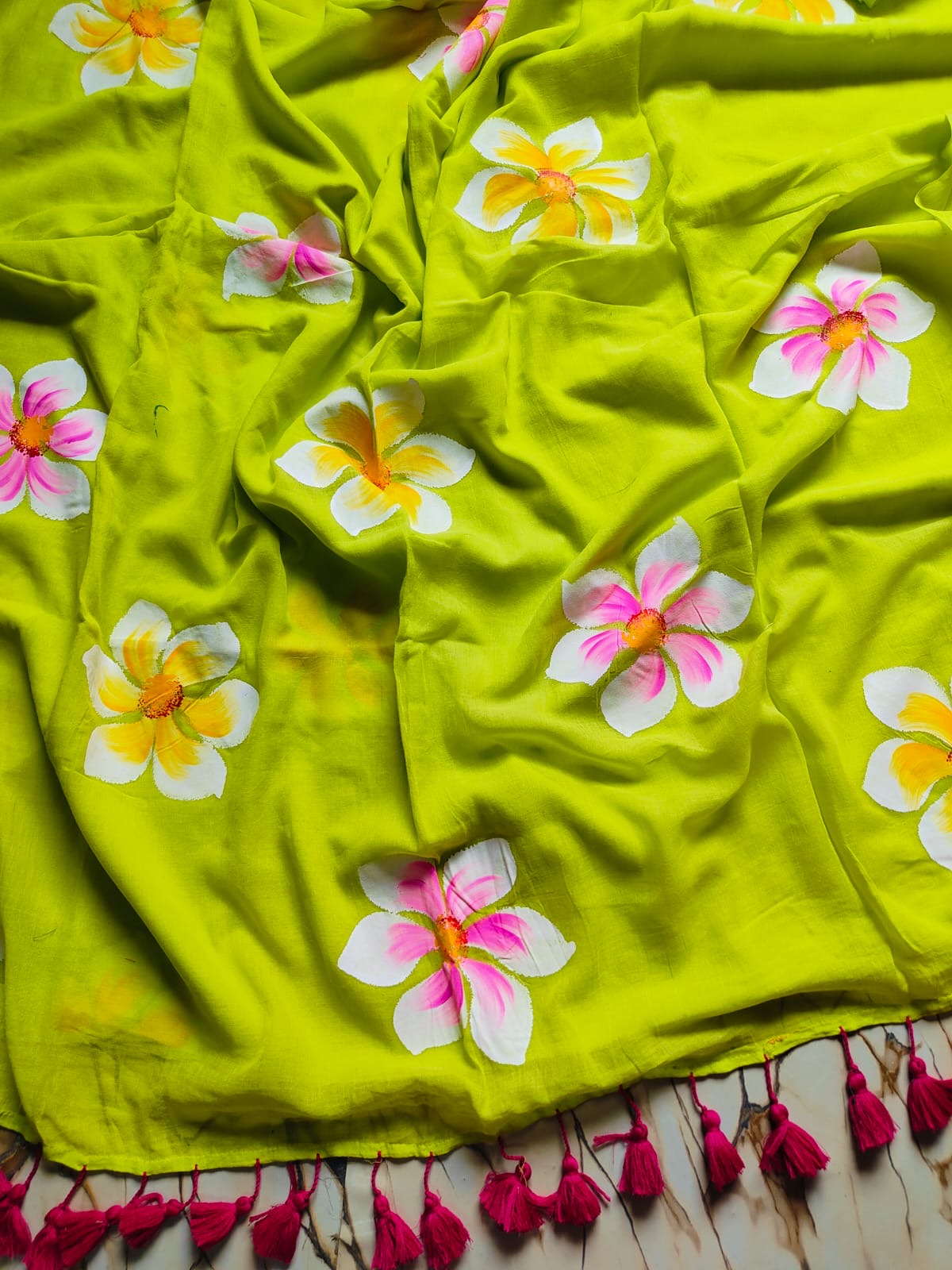 Hand painted saree