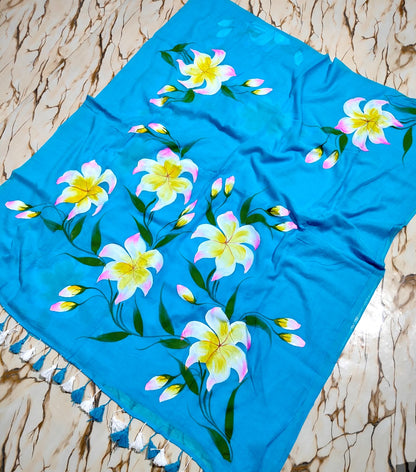 Hand painted saree