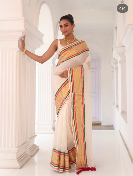 Mulmul onam saree