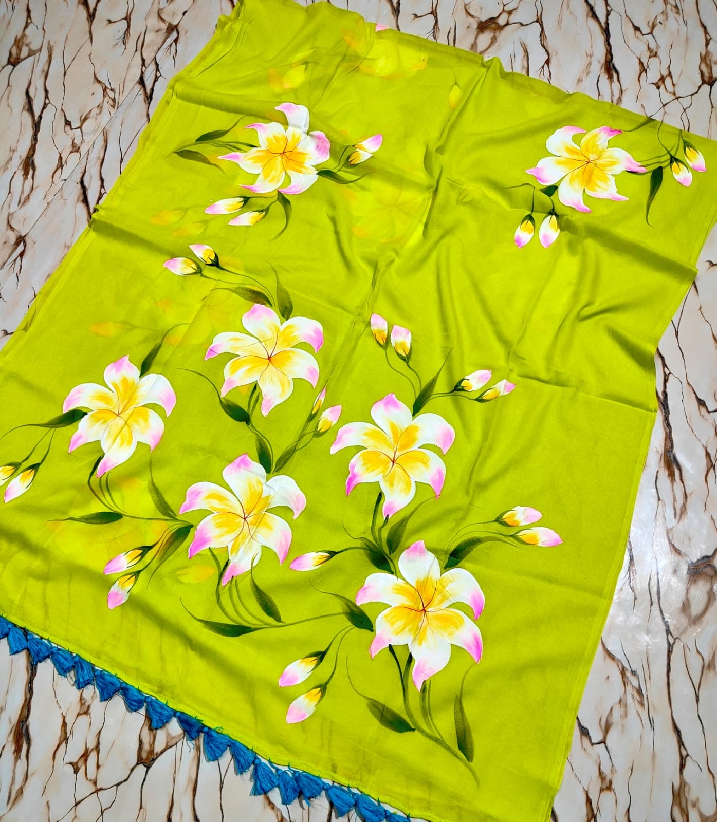 Hand painted saree