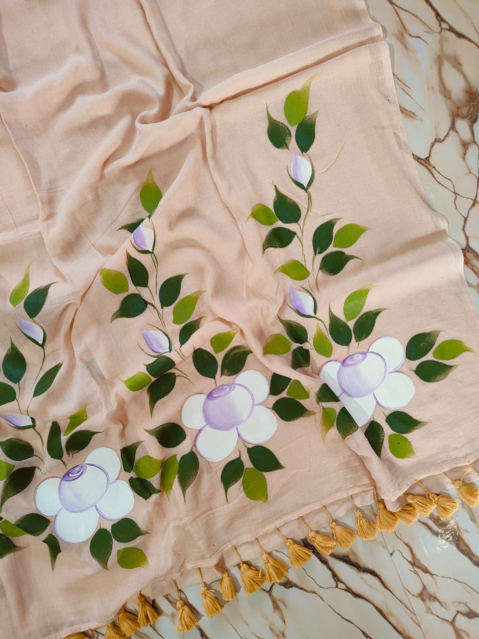 hand painted saree