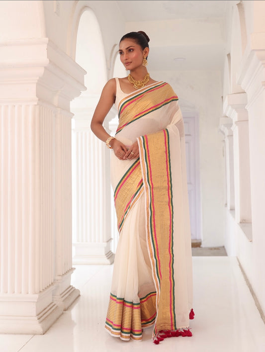 Mulmul onam saree